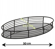 Oválny zrkadlový podnos, 30 cm, podnos z čierneho skla Oválny zrkadlový podnos, 30 cm, podnos z čierneho skla