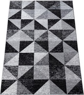Moderný koberec pre mládež sivočierny 120x160