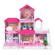 Veľký skladací domček pre bábiky Villa + nábytok pre bábiky