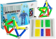 Magnetické bloky Magnestix, palice, farebné loptičky 188 prvkov Magnetické bloky Magnestix, palice, farebné loptičky 188 prvkov