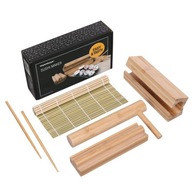 Drevená súprava na prípravu sushi, forma, valček, podložka, palička, 8 ks. H3 Drevená súprava na prípravu sushi, forma, valček, podložka, palička, 8 ks. H3