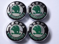 4x Stredové krytky Emblémy na disky ŠKODA 60 mm zelené 4x Stredové krytky Emblémy na disky ŠKODA 60 mm zelené