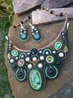 NÁDHERNÁ SET HANDMADE LABRADOR soutache, hematit NÁDHERNÁ SET HANDMADE LABRADOR soutache, hematit
