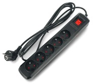 POWER STRIP 5 zásuviek 1,5m + ZABEZPEČENIE