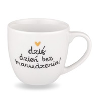 300 ml hrnček s nápisom "Dnes je deň bez fňukania" - Zlaté srdce 300 ml hrnček s nápisom "Dnes je deň bez fňukania" - Zlaté srdce