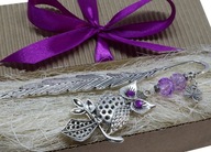 Tab kniha - Owl in Purples s Cloverom, našťastie 8908 [P19]