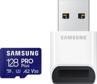 Samsung Pro PLUS microSDXC 128GB UHS-I U3 180 Mb/s + čítačka