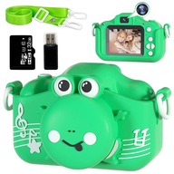 DIGITÁLNA FOTOAPARÁT PRE DETSKÉ HRY + 32GB KARTA FROG FROG SELFIE DIGITÁLNA FOTOAPARÁT PRE DETSKÉ HRY + 32GB KARTA FROG FROG SELFIE