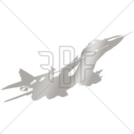 MiG-29 Fulcrum | Nálepka na auto | Strieborná