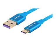 USB - USB C kábel, dlhý 1,8m, Typ AM až CM, opletený USB - USB C kábel, dlhý 1,8m, Typ AM až CM, opletený