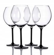 4 XXL POHÁRE NA VÍNO ČIERNE, SEDADLO ČIERNA, 600ML 4 XXL POHÁRE NA VÍNO ČIERNE, SEDADLO ČIERNA, 600ML