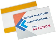 SAMOLEPIACE VRECKO NA PLAGÁT S priehľadnou PÁSKOU 19MM - ÚROVEŇ A4 - 10 KS SAMOLEPIACE VRECKO NA PLAGÁT S priehľadnou PÁSKOU 19MM - ÚROVEŇ A4 - 10 KS