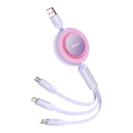 Baseus 2 navíjací kábel 3v1 USB kábel typu A - micro USB + Lightning + USB Baseus 2 navíjací kábel 3v1 USB kábel typu A - micro USB + Lightning + USB