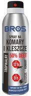 BROS sprej proti komárom a kliešťom 50% DEET ÚČINNÝ AŽ 12 hodín 90 ml BROS sprej proti komárom a kliešťom 50% DEET ÚČINNÝ AŽ 12 hodín 90 ml