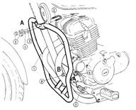 Nárazové tyče motora Honda CA 125 Rebel 95-01