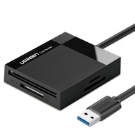 Ugreen USB 3.0 čítačka pamäťových kariet SD / micro SD / CF / MS čierna Ugreen USB 3.0 čítačka pamäťových kariet SD / micro SD / CF / MS čierna
