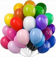 BALÓNY FAREBNÝ MIX pastelové silné veľké 30 cm 14 palcov 100 ks na girlandy BALÓNY FAREBNÝ MIX pastelové silné veľké 30 cm 14 palcov 100 ks na girlandy
