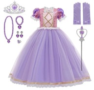 RAPUNZEL ZATRATENÉ ŠATY KOSTÝM Žezlo KORUNA SET 110-116 RAPUNZEL ZATRATENÉ ŠATY KOSTÝM Žezlo KORUNA SET 110-116