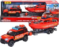 GRAND LAND ROVER SET ZÁCHRANNÉ VOZIDLO S PRÍVESOM A ČLNOU ŚW/DŹW GRAND LAND ROVER SET ZÁCHRANNÉ VOZIDLO S PRÍVESOM A ČLNOU ŚW/DŹW