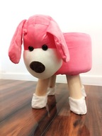 Detská taburetka DOG ružová stolička