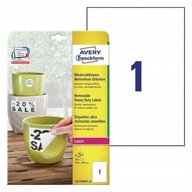 VEĽMI ODNÍMATEĽNÉ VODEODOLNÉ ETIKETY 210x297mm VEĽMI ODNÍMATEĽNÉ VODEODOLNÉ ETIKETY 210x297mm