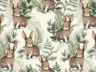 Jersey Bunnies na digitálnej tlači beige elastane Jersey Bunnies na digitálnej tlači beige elastane
