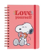 A5 linajkový zápisník Snoopy Love Yourself 90k špirála Darček pre dieťa A5 linajkový zápisník Snoopy Love Yourself 90k špirála Darček pre dieťa
