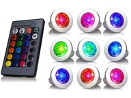 SET 9x FAREBNÉ LED RGB GU10 OSVETLENIE + DIAĽKOVÉ OVLÁDANIE