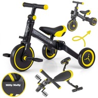 Trojkolka balančný bicykel pre deti 3v1 Optimus Black Milly Mally Trojkolka balančný bicykel pre deti 3v1 Optimus Black Milly Mally