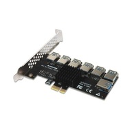Rozbočovač Adaptér Rozbočovač PCI-E 1x - 7x USB 3.0