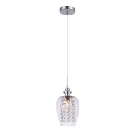 Závesná lampa Pirita C CR s očarujúcimi kryštálmi