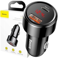 BASEUS RÝCHLA NABÍJAČKA DO AUTO PRE TELEFÓN 45W PD 2x USB USB-C 5A QC BASEUS RÝCHLA NABÍJAČKA DO AUTO PRE TELEFÓN 45W PD 2x USB USB-C 5A QC