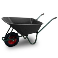 Záhradný fúrik 100L 250kg PVC miska čierne PU koliesko Záhradný fúrik 100L 250kg PVC miska čierne PU koliesko