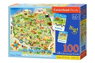 PUZZLE 100+28 MAPA POĽSKA KAČOR PUZZLE 100+28 MAPA POĽSKA KAČOR