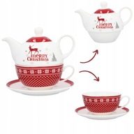 KERAMICKÁ kanvica s hrnčekom, ČERVENÁ, 0,39 l KERAMICKÁ kanvica s hrnčekom, ČERVENÁ, 0,39 l