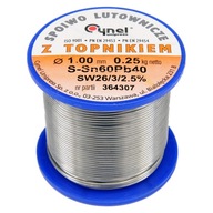 Spájkovacia náplň Sn60Pb40 SW26 1 mm 250 g Spájkovacia náplň Sn60Pb40 SW26 1 mm 250 g