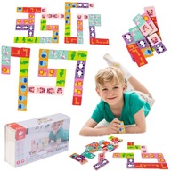 Drevené puzzle Domino farebné kocky Classic Drevené puzzle Domino farebné kocky Classic
