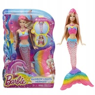 Bábika Barbie Dúhová morská panna DHC40 svietiaca