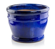 Modrý glazovaný kvetináč 35x26 cm Modrý glazovaný kvetináč 35x26 cm