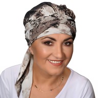 Letný turban, šatka po liečbe rakoviny, vzadu uviazaná Lidia Amy