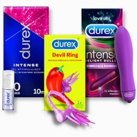 DUREX gél INTENSE ORGASMIC set, vibrátor DELIGHT, DEVIL RING DUREX gél INTENSE ORGASMIC set, vibrátor DELIGHT, DEVIL RING