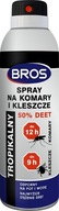 Sprej proti komárom a kliešťom 50% Deet 180ml Bros Sprej proti komárom a kliešťom 50% Deet 180ml Bros