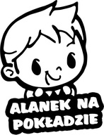 Nálepka ALAN IN THE CAR do auta 18x15 farieb Nálepka ALAN IN THE CAR do auta 18x15 farieb