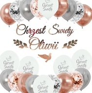 Krst balónov banner KRST RUŽOVÉ ZLATO + MENO Krst balónov banner KRST RUŽOVÉ ZLATO + MENO