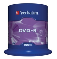 VERBATIM DVD + R 16x 4,7 GB 100P CB 43551
