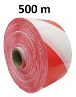 Červeno-biela výstražná páska 7 cm x 500 m