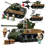 AMERICKÝ TANK SHERMAN ARMY +LEGO ZBRANE