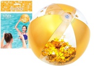 Plážová lopta so zlatými trblietkami 41 cm Bestway 31050