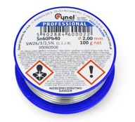 Cín 2,00mm/100g Sn60Pb40 CYNEL 2mm Cín 2,00mm/100g Sn60Pb40 CYNEL 2mm