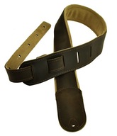 Kožený gitarový remienok PRESTO PES-60, veľmi tmavo hnedý, šírka 6 cm, MÄKKÝ Kožený gitarový remienok PRESTO PES-60, veľmi tmavo hnedý, šírka 6 cm, MÄKKÝ